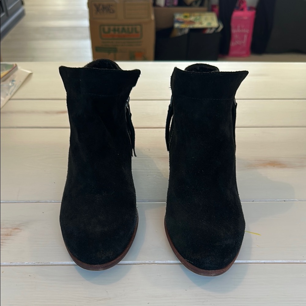 Sam Edelman Black Suede Chelsea Ankle Booties